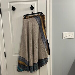 Reversible Multi-Color Women's Silk Wrap Skirt